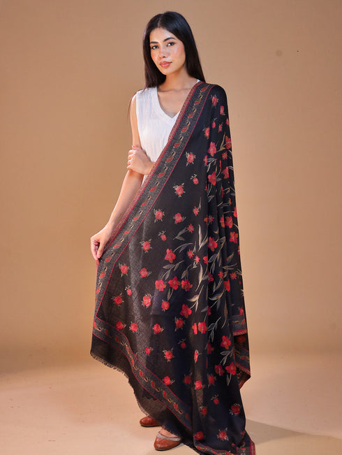 Women's Kani Floral Wool Shawl